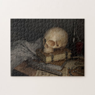 Gothic Stillleben mit Totenkopf