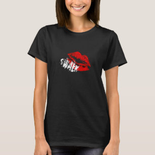 Gothic SWALK Sweetheart Red Lipstick Kiss T-Shirt