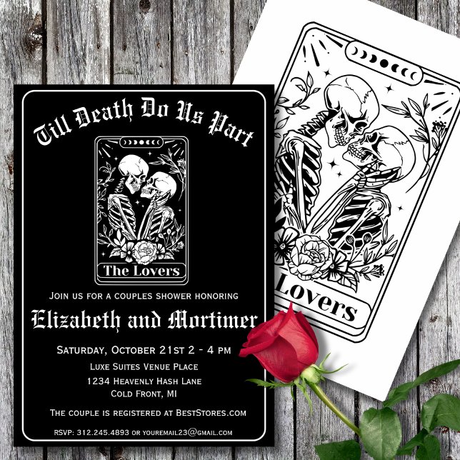 Gothic Tarot Card Couples Dusche Einladung (Von Creator hochgeladen)