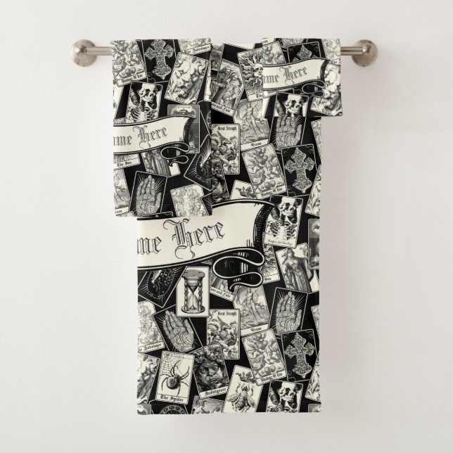 Gothic Tarot Card Viktorianisch Witchcraft Apothek Badhandtuch Set (Insitu)