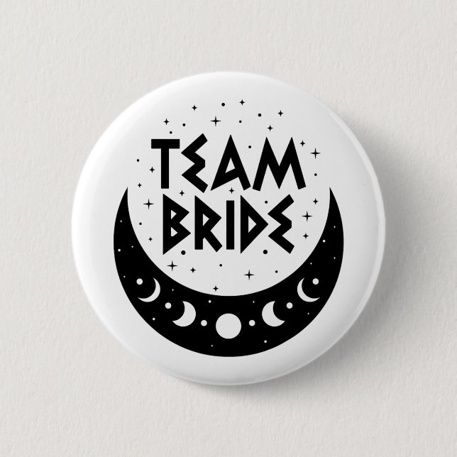 Gothic-Team Braut Coven Hochzeit Junggesellinnenab Button (Vorderseite)