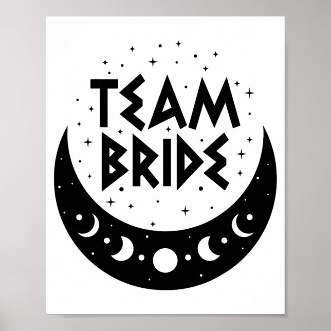 Gothic Team Bride Coven Wedding Junggeselinnen-Abs Poster (Vorne)