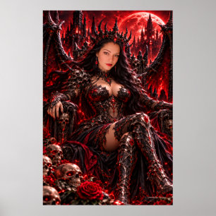 Gothic Throne Königin Dämon Poster