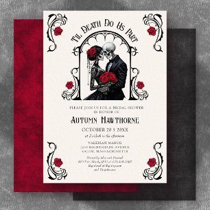 Gothic Til Death Brautparty Einladung