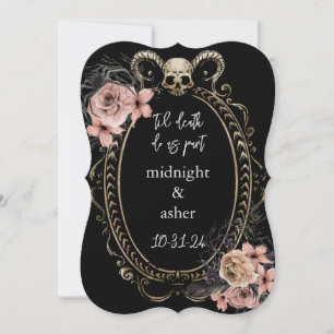 Gothic Til Death Do us Part Skull Save the Date