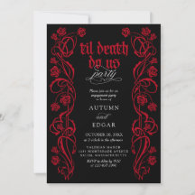 Gothic Til Death Verlobungsparty