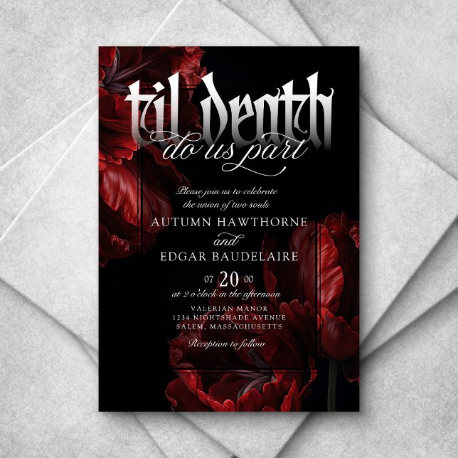 Gothic Til Death Wedding Einladung (Von Creator hochgeladen)