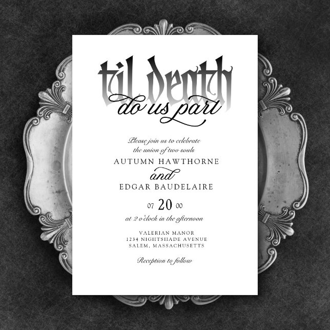 Gothic Til Death Wedding Einladung (Von Creator hochgeladen)