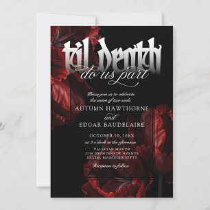 Gothic Til Death Wedding Einladung