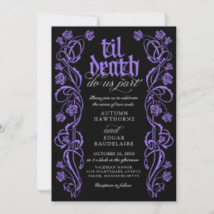 Gothic Til Death Wedding Einladung
