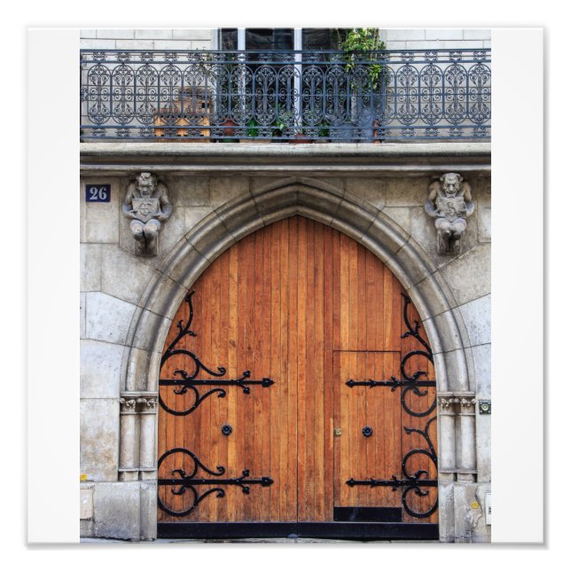 Gothic Timber Pariser Tür - Fotodruck (Vorne)