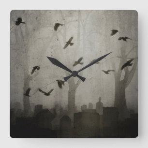 Gothic Time Quadratische Wanduhr