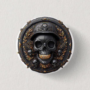 Gothic-Totenkopf-Anstecker für Goth-Fans im dunkle Button