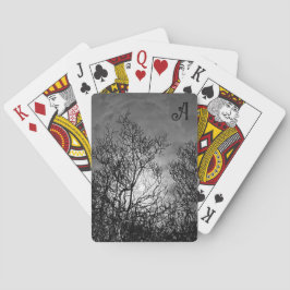 Gothic Tree Mystisches Monogramm Spielkarten