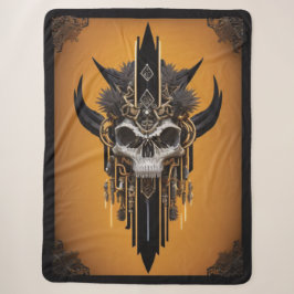 Gothic Tribal Skull Sherpa Blanket Sherpadecke