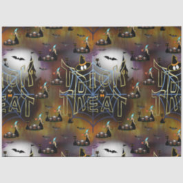 Gothic Trick-oder-Leckerei-Spinnennetz-Wiederholun Seidenpapier