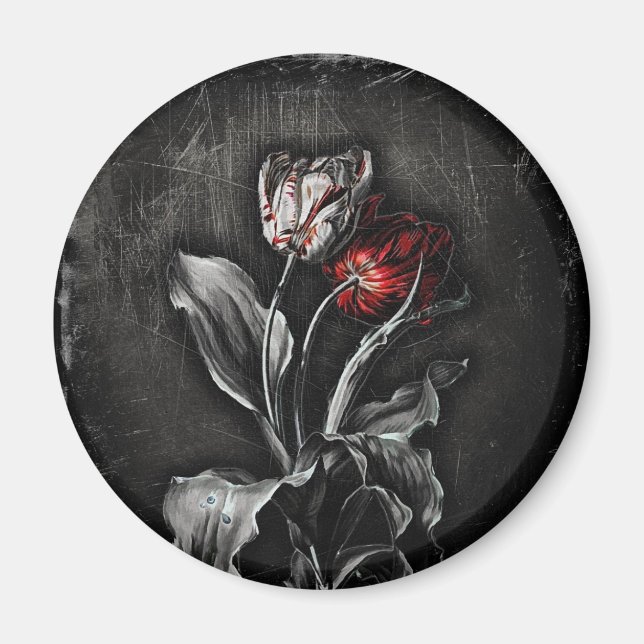 Gothic Tulips Magnet (Vorne)