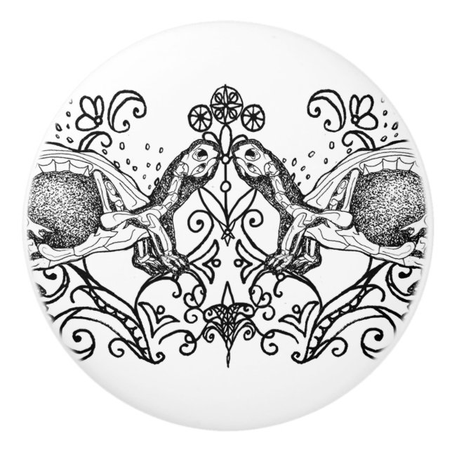 Gothic Turtle Anatomy Ceramic Knob Keramikknauf (Vorderseite)