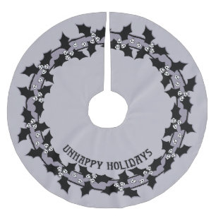 Gothic Unhappy Holidays Wreath Polyester Weihnachtsbaumdecke