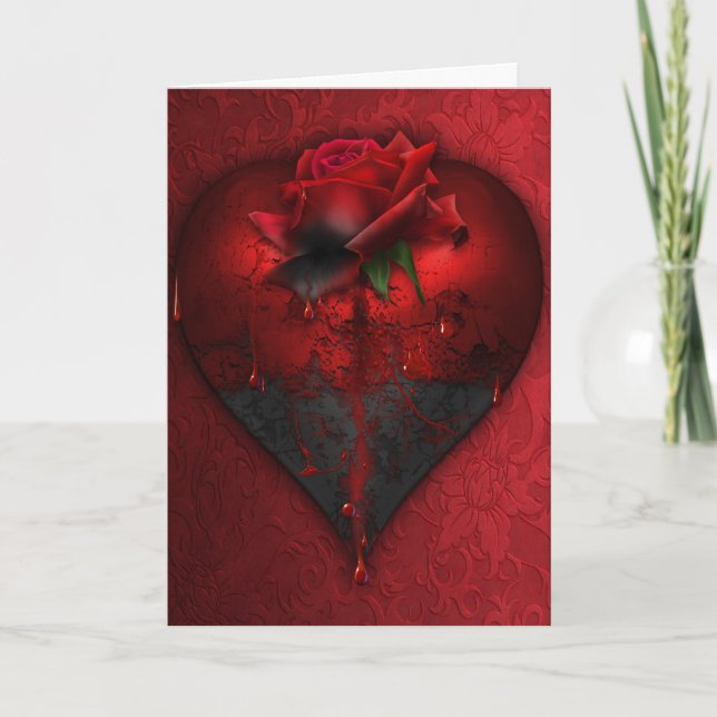 Gothic Valentine Card Feiertagskarte (Vorderseite)