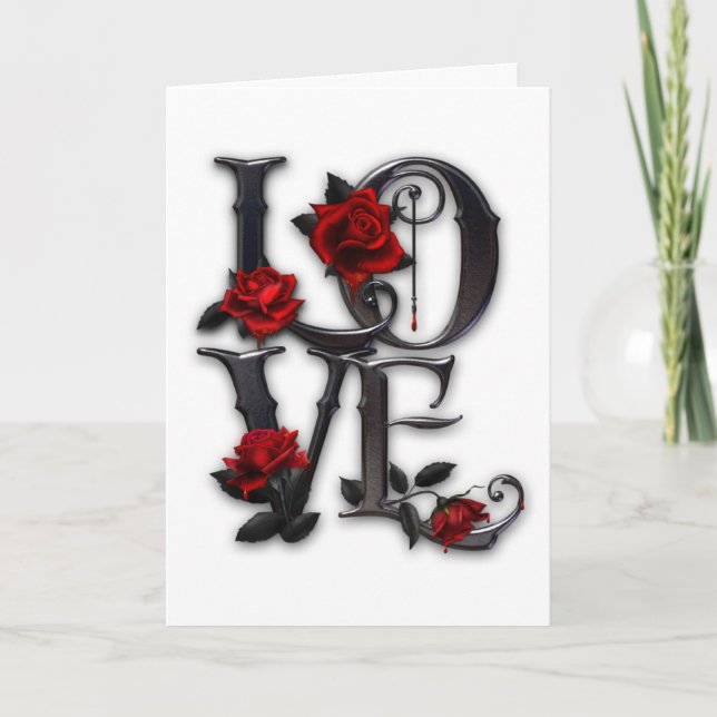Gothic Valentine Card Feiertagskarte (Vorderseite)