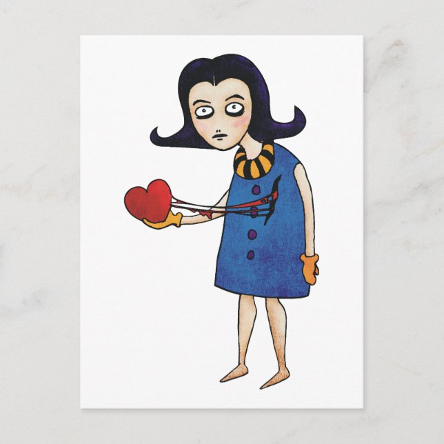 Gothic Valentine Feiertagspostkarte (Vorderseite)