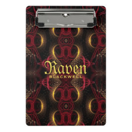 Gothic Valentine Gold hört dunkle Künste Mini Klemmbrett