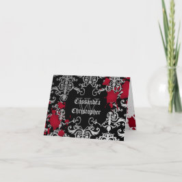 Gothic Vampir Halloween-Hochzeit Danke