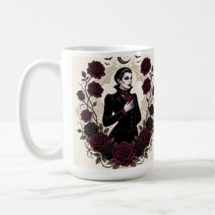 Gothic-Vampir-Halloween-Party-Burgunderrose Kaffeetasse
