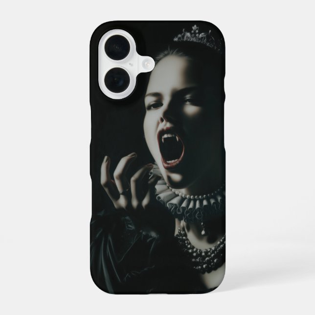 Gothic-Vampir-Königin-Handyhülle – Dark Fantasy Äs iPhone 16 Hülle (Rückseite)
