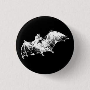 GOTHIC VAMPIRE BAT BUTTON