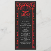 Gothic Vampire Cathedral Wedding Menu