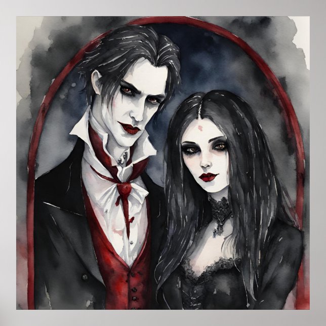 Gothic Vampire Couple Poster (Vorne)