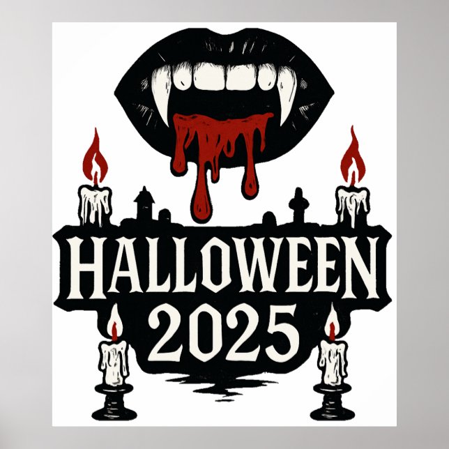 Gothic Vampire Halloween Poster (Vorne)