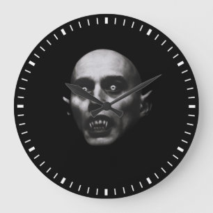 Gothic Vampirzähne Horror Große Wanduhr