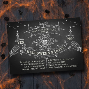 Gothic-Victorian-Kreidetafel-Halloween Einladung