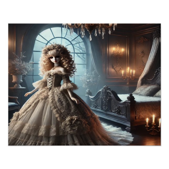 Gothic-Victorian-Puppe – Dunkle Eleganz Poster (Vorderseite)