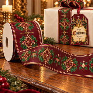 Gothic-Victorian-Weihnachts-Satinband Satinband