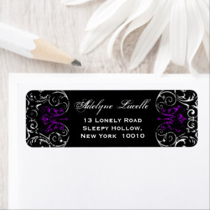 Gothic Viktorian Gruselig Lila & Schwarz