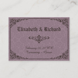 Gothic Viktorianisch Damask Wedding Platzkarten