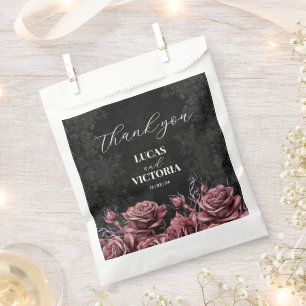 Gothic Viktorianisch Dark Rose Hochzeit Geschenktütchen