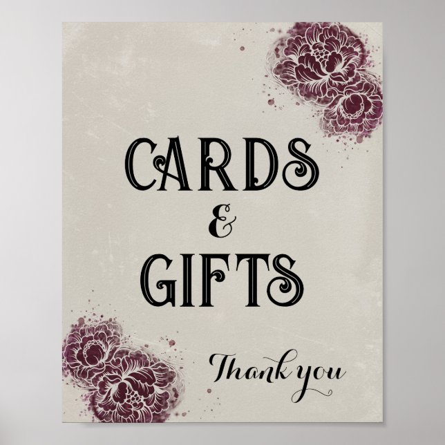 Gothic Viktorianisch Editable Party Event Sign Poster (Vorne)