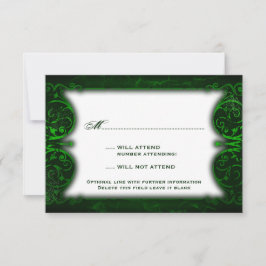 Gothic Viktorianisch Ghoulish Green UAWG RSVP Karte