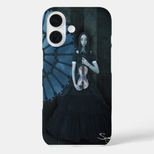 Gothic Viktorianisch Girl Holding Violin Dark Fant iPhone 16 Hülle