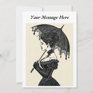 Gothic Viktorianisch Portrait Einladung