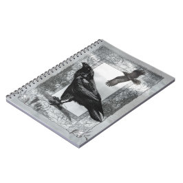 Gothic Viktorianisch Raven Fantasy Art Notizblock