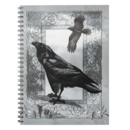 Gothic Viktorianisch Raven Fantasy Art Notizblock