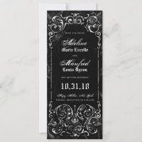 Gothic Viktorianisch Spooky Black Save the Date