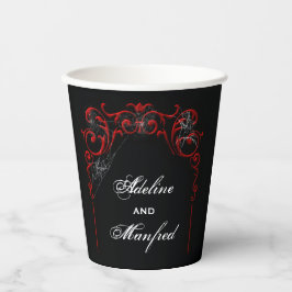 Gothic Viktorianisch Spooky Burgundy Pappbecher
