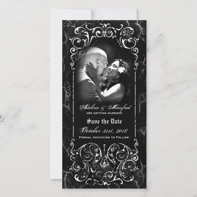 Gothic Viktorianisch Spooky Custom Save the Date (Vorderseite)